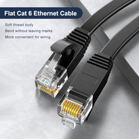 Lack 10ft atat6 Eternet atable nternet etwork y omomputer able con R45 45 Connectores Ca 6 Flt ternet able para An