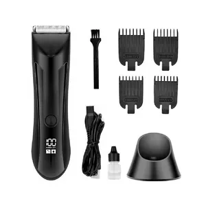 Gran oferta 2024, Afeitadora eléctrica inalámbrica USB recargable resistente al agua para cortar el pelo profesional para hombres, recortadores de pelo corporal de seguridad