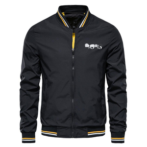 Giacca Casual Leggera da Uomo per Primavera e Autunno, con Tasche con Zip, Antivento, Colletto Rovesciato, Tecnica di Tintura in Capo - Product Image 1