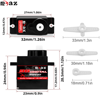 Servomoteur numérique miniature RCXAZ 9G avec engrenages en plastique pour avions et robots RC