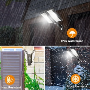Lampe solaire à télécommande avec détecteur de mouvement, étanche IP65, pour éclairage de sécurité de la porte d'entrée, de la cour et du garage - Product Image 2