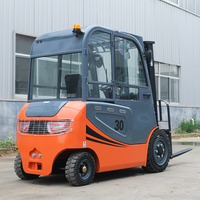 Chariot élévateur électrique 2 tonnes, nouveaux accessoires, zéro émission, 4 roues, batterie au plomb-acide, pneus pleins, transmission 4x4, 3m