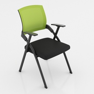 <b>Folding</b> Conference Room Chair Integrated Writing Board/<b>Table</b> Mesh Metal Frame Modern Minimalism Design Casters for Office - Product Image 4
