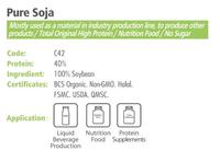 Poudre de haricots lumineuse naturelle et Pure, avec 40% de protéine de soja, prix de gros