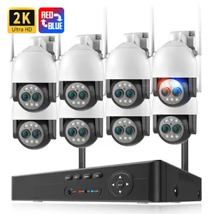 Kamera Cctv Luar Ruangan 4Mp 8X, Kamera Keamanan Wifi, Kit Pengawasan Wifi, Pendeteksi Gerakan Baru