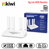 Router 4G LTE Cat4 2.4GHz Wifi 6 con Antena Plegable, Router 4G con Tarjeta SIM, Router Wifi WPS de 300Mbps para Oficina