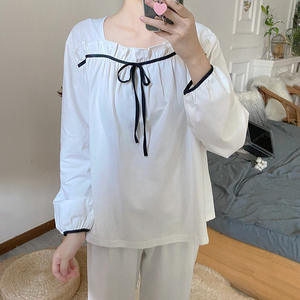 Venta al por mayor de pijamas Pillama Mujer Pijama Por Mayor <span class=keywords><strong>Ropa</strong></span> De Dormir Pijama Femmes Dos Piezas Loungewear Set Pijama para Mujer - Product Image 4