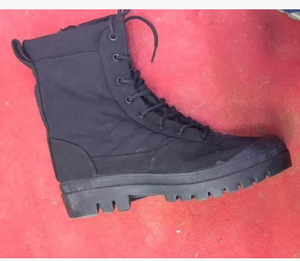 DFC30 Outdoor camping <b>hiking</b> training black canvas <b>boots</b> work canvas shoes tactical <b>boots</b> Full cotton+ Rubber sulphurized sole - Product Image 4