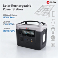 Station d'alimentation portable 600W 512Wh, générateur solaire OEM ODM, vente en gros d'usine, batterie LiFePO4, alimentation électrique