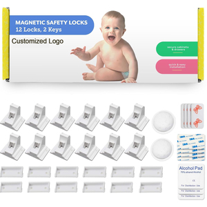 Verrous de placard magnétiques pour bébés OEM personnalisés, verrous de placard magnétiques pour bébés, verrous de sécurité pour enfants pour placards, tiroirs, portes - Product Image 1