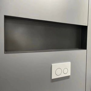 أرفف حمام عصرية من الفولاذ المقاوم للصدأ SUS304 مخفية بدون حافة لتخزين الشامبو في الفنادق من دون حافة - Product Image 1