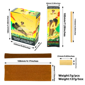 Honeypuff Brand Atacado Frutas Flavored Hemp Wraps Com Pontas De Rolamento Resealable Zip Pack Rolling Paper Acessórios - Product Image 5
