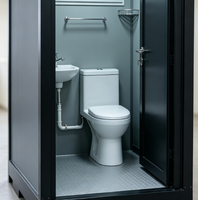 Unité de toilettes préfabriquées portables en kit standard pour chantier de construction / camp de travailleurs / parc touristique