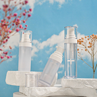 Bouteille de mélange d'huile de poudre à double chambre avec pompe Séparation de la poudre d'eau Poudre lyophilisée Bouteille de mélange deux en un