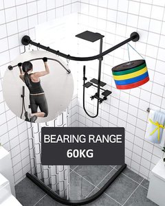 Extensible 304 inoxydable en forme de L salle de bain baignoire coin douche tringle à rideau support perceuse installation gratuite pour salle de bain - Product Image 4