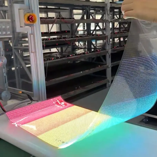 Hot Sale P6.25 P8 P10 Indoor Transparent Flexible LED Display Screen for Shopping Mall Windows Glass