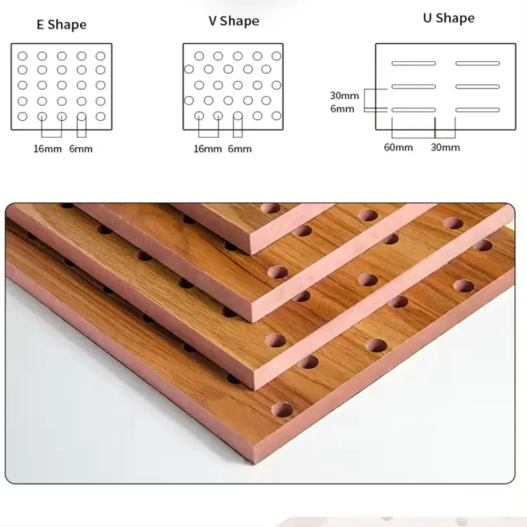 ألواح خشبية GoodSound لعزل الصوت من خشب متوسط الكثافة للجدران والأسقف، ألواح خشبية عازلة للصوت بتصميم نموذج ثلاثي الأبعاد