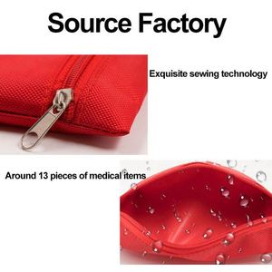 Trousse de premiers soins personnalisée avec logo, en tissu Oxford imperméable, avec fournitures médicales d'urgence, pour les voyages en plein air, pochette médicale portable - Product Image 5