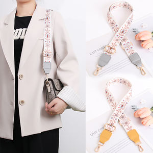 Grosir tas selempang gaya Boho sabuk bahu dapat diganti kustom dompet gitar tali kain grosir desain tanaman bunga - Product Image 3