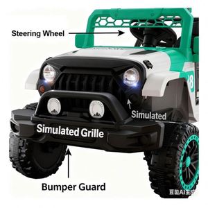 รถแข่งเด็กขับเคลื่อนด้วยแบตเตอรี่ไฟฟ้า สไตล์สปอร์ต ของเล่นรถยนต์สำหรับขับขี่กลางแจ้ง พร้อมไฟ LED เพลง และรีโมท - Product Image 6