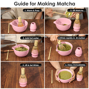 Premium Traditional Japanese-Style 4-Piece Matcha <b>Tea</b> <b>Set</b> Engraved Bowl Bamboo Hand Whisk Butterfly Pattern <b>Tea</b> <b>Sets</b> - Product Image 6