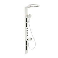 Système de douche mural de luxe Maestro Spectrum en laiton avec affichage numérique LED, multifonction, cascade et pluie, pour salle de bain