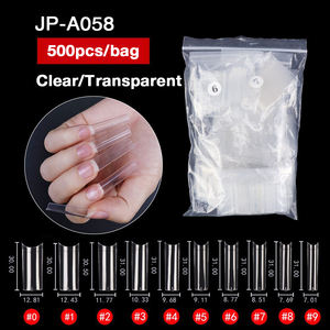 Blanc XL plat carré No C Stickons ongles Gel conseils demi-couverture bâton sur presse sur ongles artificiels conseils conception transparente ABS - Product Image 2