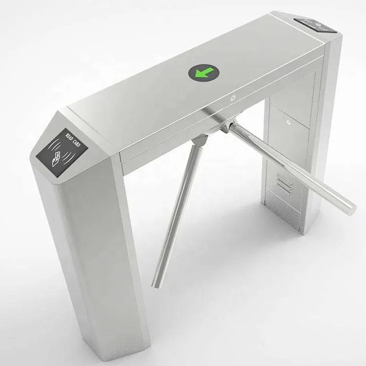 Sistem Kontrol Akses RFID Tripod Turnstile Semi-otomatis 3 Arm Drop Arm Turnstile