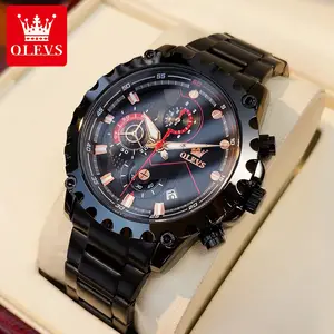 OLEVS 2873 individuelle luxus armbanduhr chronograph männer luxus großes zifferblatt uhren für herren edelstahl quarzuhr für herren