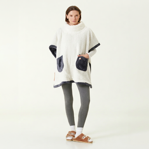Manta con Capucha Sherpa Extra Grande para Adultos y Niños, Talla Única, para el Hogar, Invierno, 100% Poliéster, No Tóxico, Tejido de Punto - Product Image 1