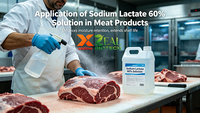 Lactate de sodium 60% en poudre, qualité alimentaire, améliorant la nutrition, conservateur, humectant, E325, viande, boulangerie, cosmétiques