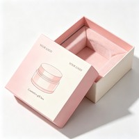 Boîte cadeau cosmétique rigide légère personnalisée, emballage de luxe carré en carton avec insert sur mesure, boîte à pot, boîte à jarre