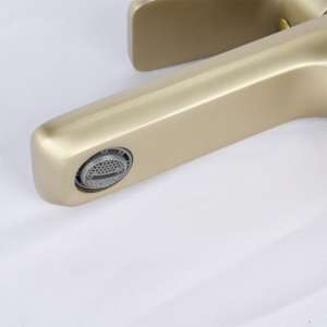 Penjualan langsung pabrik kustom kuningan disikat emas keran kamar mandi emas Mixer kamar mandi Set Basin Mixer - Product Image 4