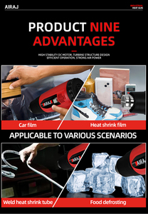 <span class=keywords><strong>Pistola</strong></span> de <span class=keywords><strong>Aire</strong></span> <span class=keywords><strong>Caliente</strong></span> Industrial a Batería, Estación de Soldadura Portátil Recargable con Temperatura Ajustable y Boquilla Retráctil, Modelo 7250 - Product Image 6