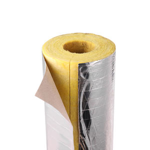 Isolation en laine de verre avec feuille d'aluminium pour tuyaux ID15-300mm, eau réfrigérée, anti-condensation, CE, OEM - Product Image 3