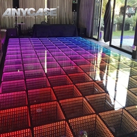 ANYCASE-Piste de danse LED 3D sans fil, blanche, facile à assembler, étanche, pour événement