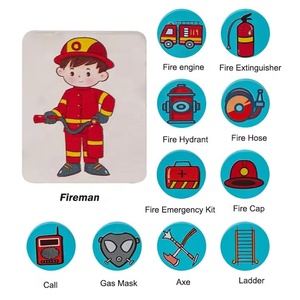 Gioco Educativo Montessori in Legno per Bambini, Abbinamento di Professioni e Attività Comunitarie, Blocchi di Legno per l'Apprendimento Cognitivo - Product Image 6