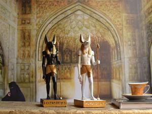 Décoration d'aquarium en résine, ensemble de figurines de momie égyptienne, <span class=keywords><strong>pierre</strong></span> <span class=keywords><strong>tombale</strong></span>, sculpture historique - Product Image 3