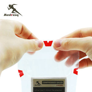 ผ้าก๊อซดินขาวแบบบีบอัดที่สามารถละลายน้ำได้ผ้าโปร่งที่ผ่านการฆ่าเชื้อด้วยรังสีเอกซ์พับหรือไม่มี - Product Image 4