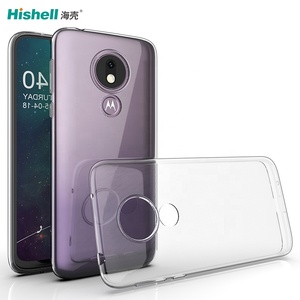 Personalizar a prueba de golpes transparente Anti amarillo ultrafino TPU parachoques fundas de teléfono móvil contraportada para Motorola Moto <span class=keywords><strong>G7</strong></span> POWER - Product Image 1