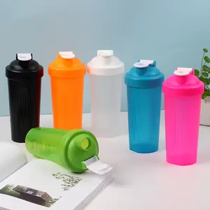 Simple Custom Logo 600ml PP Sport Shake Cup Protein Pulver Misch becher Gym Fitness Workout Protein Shaker Wasser flasche