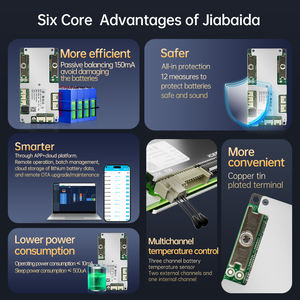 JiaBaiDa 3S LiFePO4 Li-ion Smart BMS, 2 amperios, 30 amperios, 50 amperios, 80 amperios con conexión de la serie UART RS485 - Product Image 3