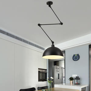 Lustre simple nordique réglable Design créatif moderne et simple en fer pour <span class=keywords><strong>plafond</strong></span> pliant télescopique de bar de restaurant de chambre à coucher - Product Image 1