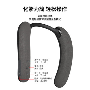 Neckband Wireless Speaker With Tf Card Support Portable Outdoor Wearable Subwoofer Waterproof Fabric - Product Image 5