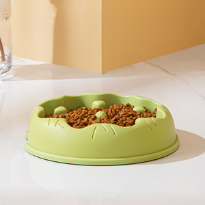 Comedero Lento para Gatos Starry Night Donuts, Tazón de Plástico Antideslizante para Comida, Forma Redondeada, Color Sólido, Tazón para Alimentar Gatos - Product Image 3