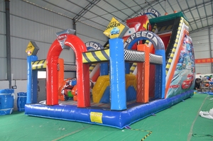 WINSUN - Castillo Inflable con Tobogán de Carreras Rojo, Tobogán Doble Comercial y Gran Área de Salto para <span class=keywords><strong>Alquiler</strong></span> en Fiestas Infantiles - Product Image 4