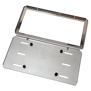 Cornice per <span class=keywords><strong>Targa</strong></span> Auto in Acciaio Inox Robusta Senza LED, Resistente alla Corrosione, Prodotta in Cina per Targhe Standard del Kirghizistan - Product Image 5