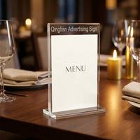 Support de Table en Acrylique Transparent en Forme de T avec Logo Personnalisé pour Menu de Restaurant, Café, Numéro de Table – Vente en Gros