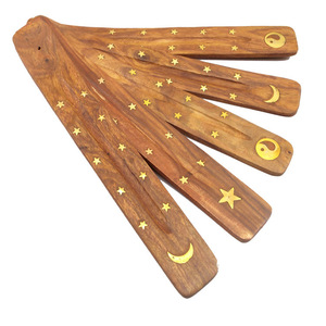 Wooden Incense Stick Holder Incense Holder for Sticks Wholesale Indian Carton Wood Incense Burner and Stand Packaging Box 50 Pcs