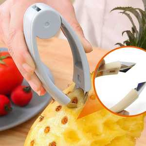 Éplucheur de fraises <span class=keywords><strong>en</strong></span> acier inoxydable, éliminateur manuel d'œillets d'ananas, outil à poignée antidérapante sans BPA pour retirer les tiges de fruits, pour la <span class=keywords><strong>cuisine</strong></span> domestique - Product Image 3